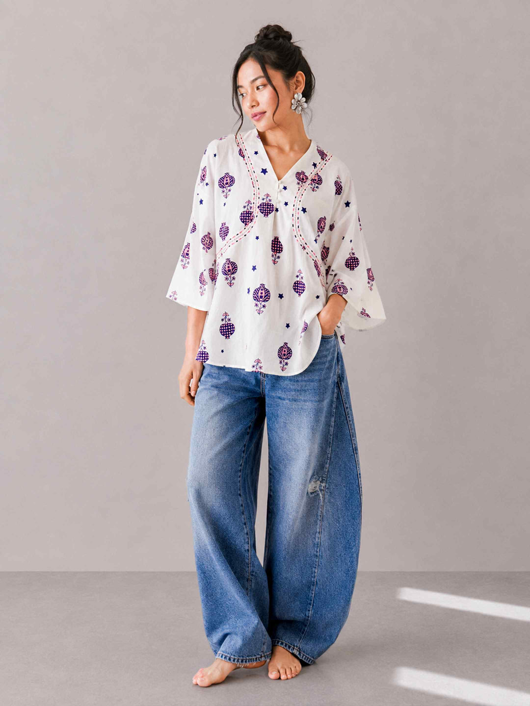 Anardaani Top - Indigo Pink