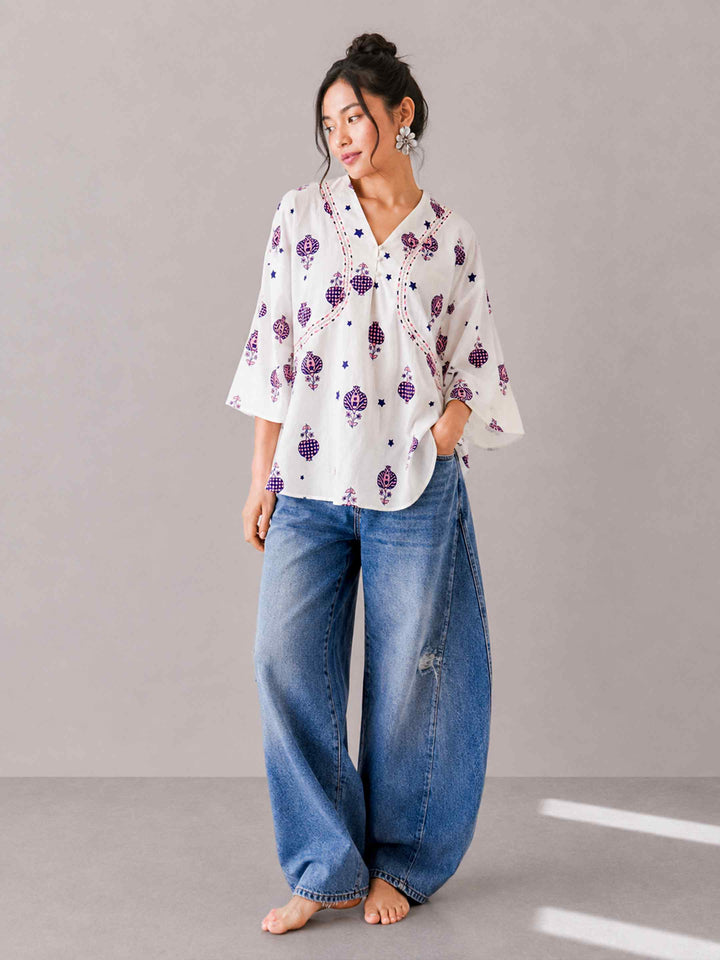 Anardaani Top - Indigo Pink