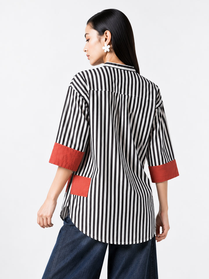 Patchwork Stripe Shirt