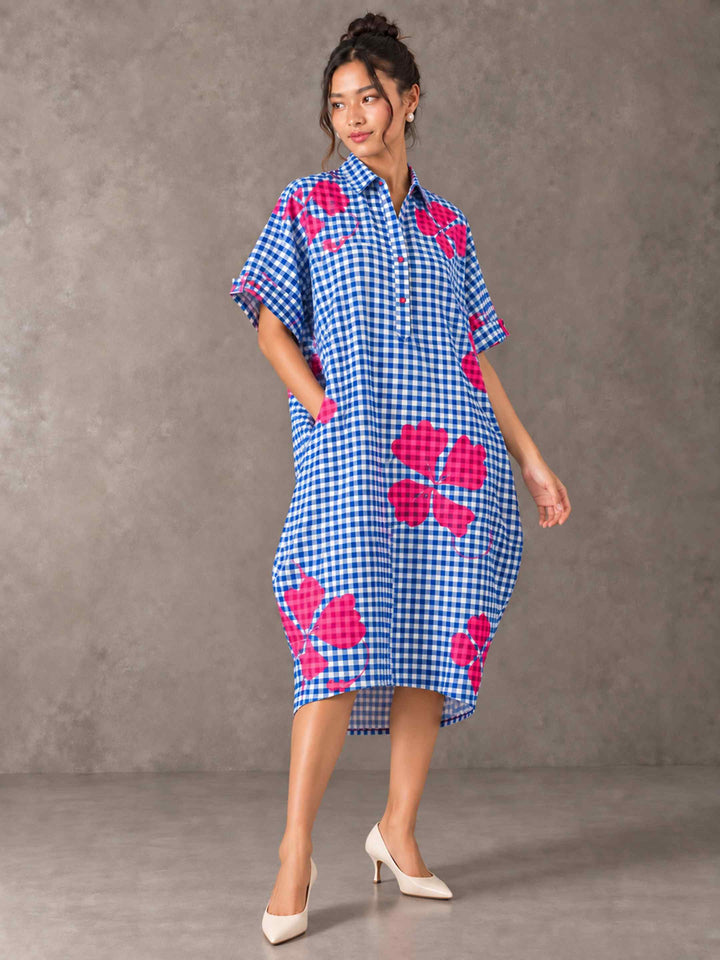 Cocoon Dress - Blueberry Crush
