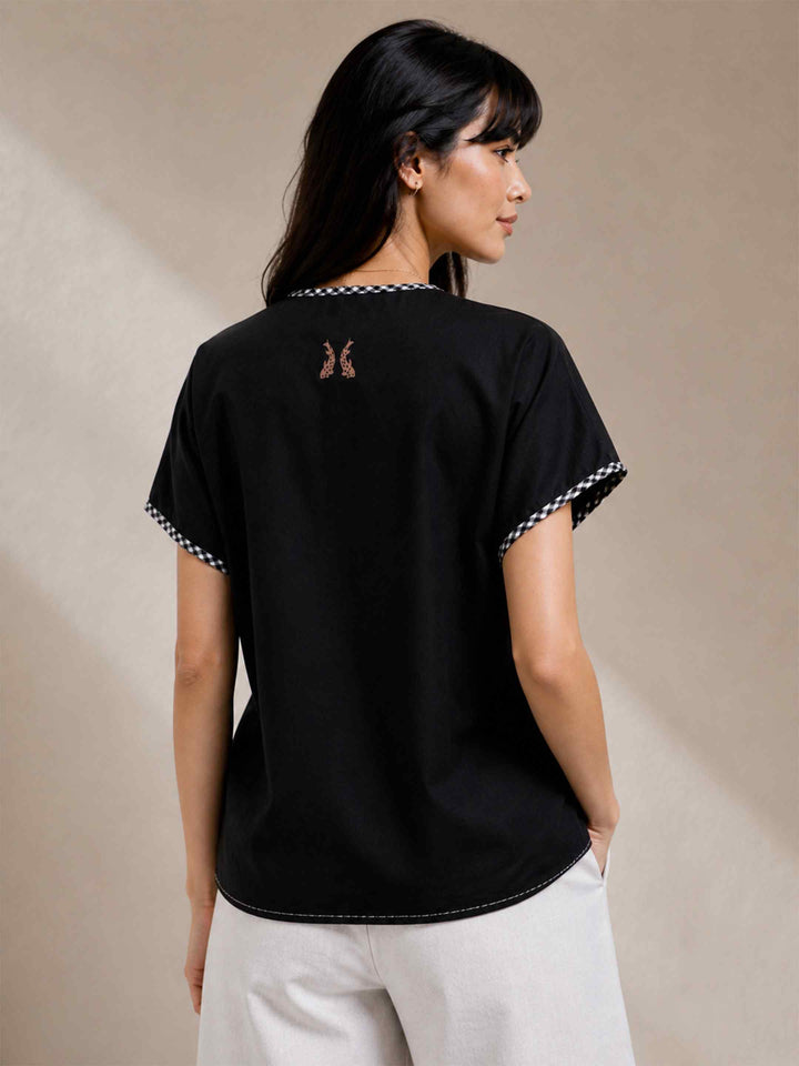 Black Petal Top