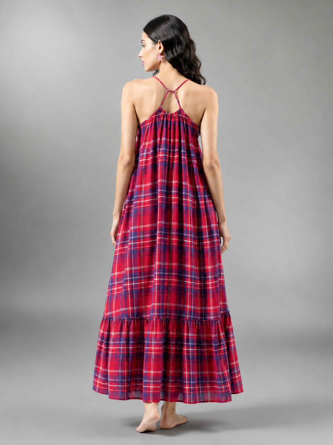 Boho Spirit Dress - Red Checks