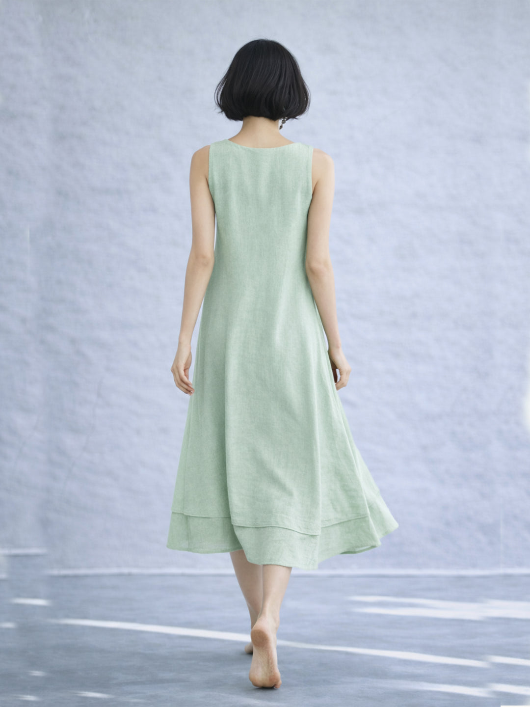 Noir Flow Dress - Green