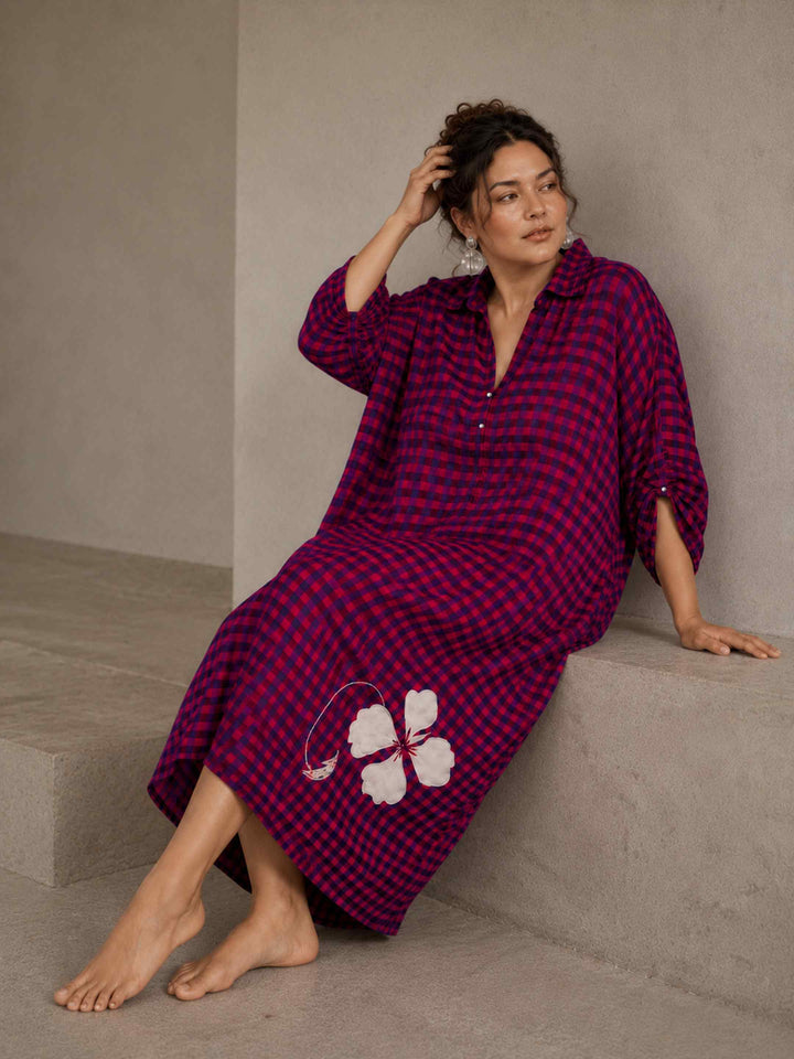 Blackberry Check Dress