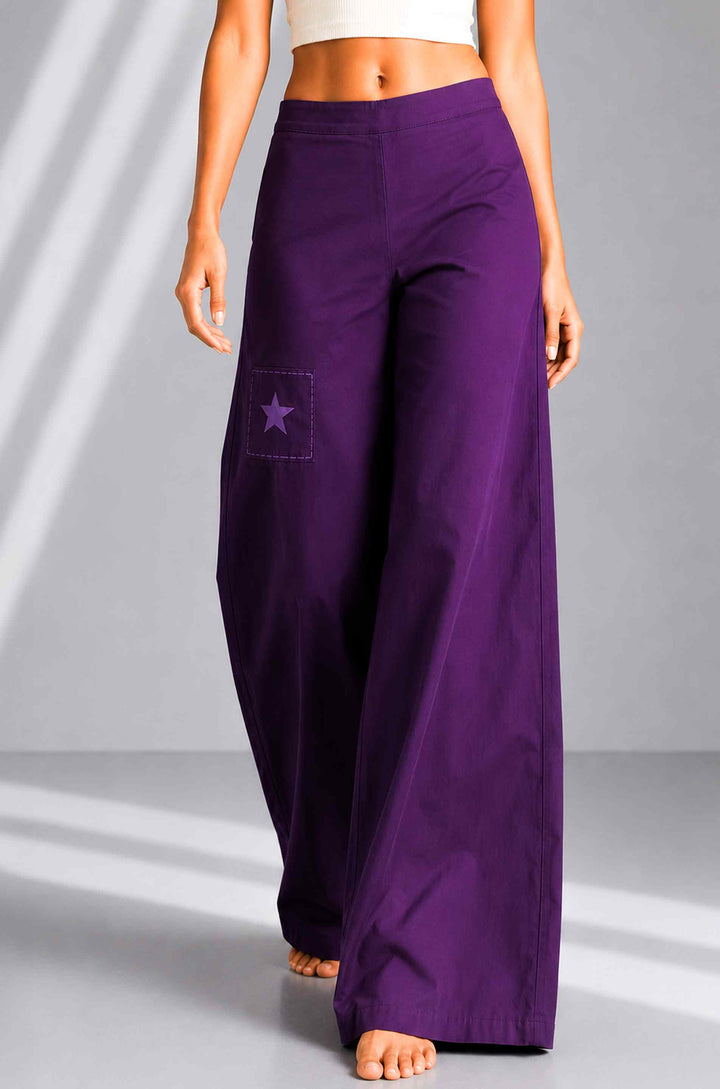 Doodle Pants - Aubergine Star