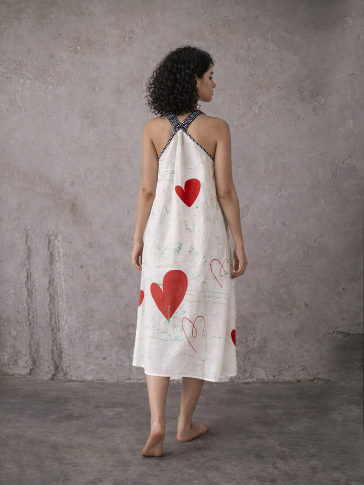 Sora Heart Dress - White.
