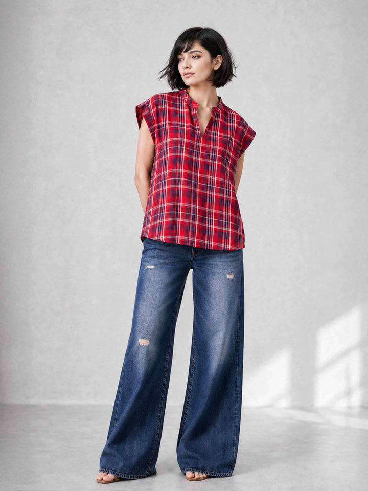 Berry Check Top