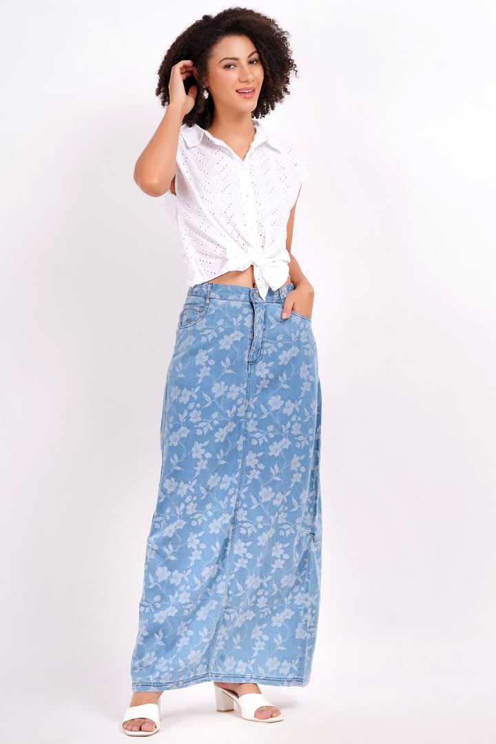 Knotted Schiffli Top - Pearl White