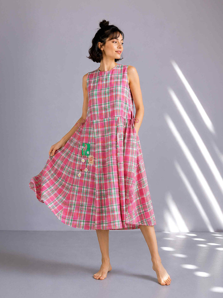 Pink Parrot Dress