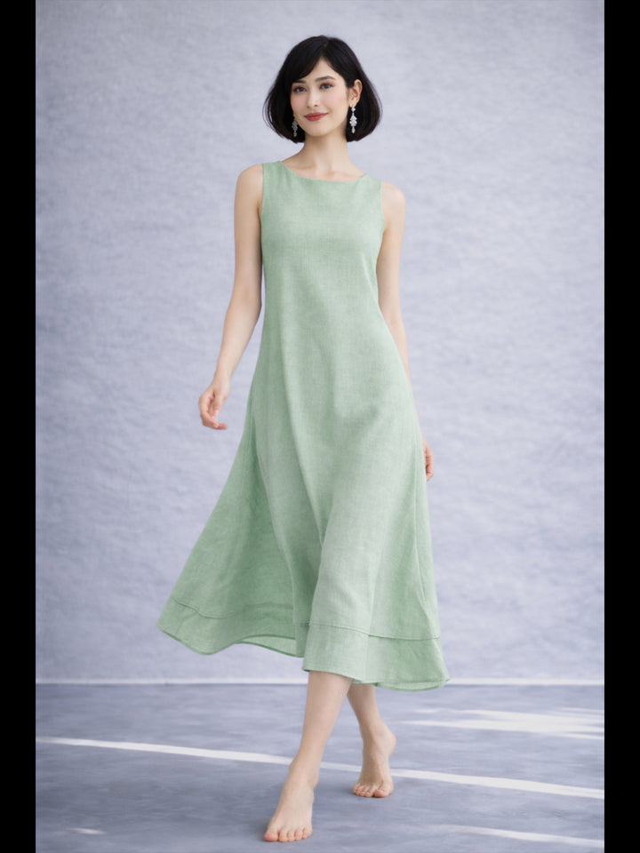 Noir Flow Dress - Green