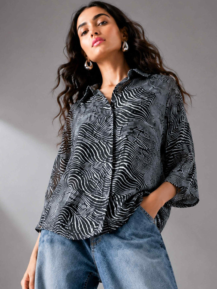 Zebra Ripples Top