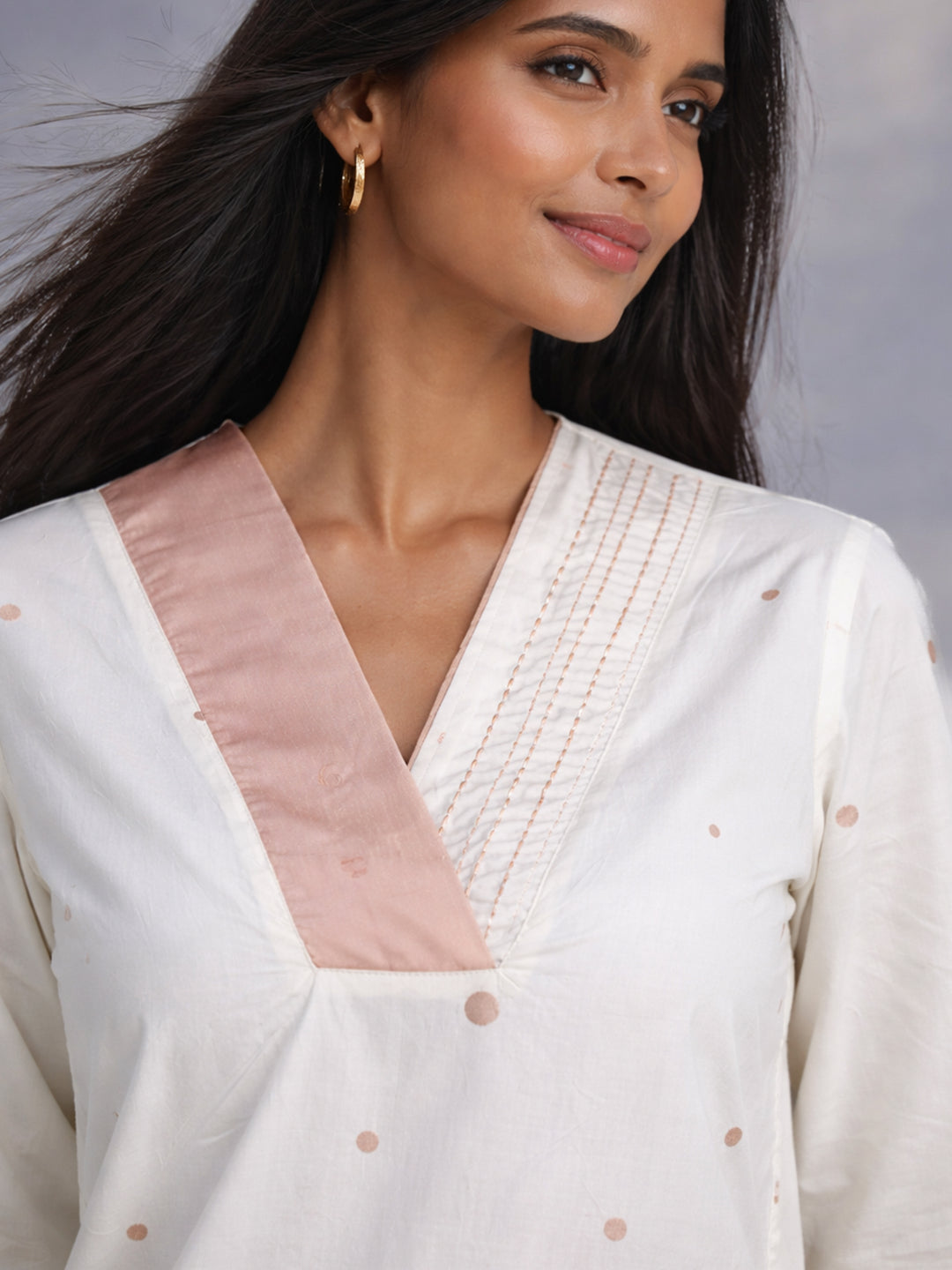Noor Kurti - Ivory White