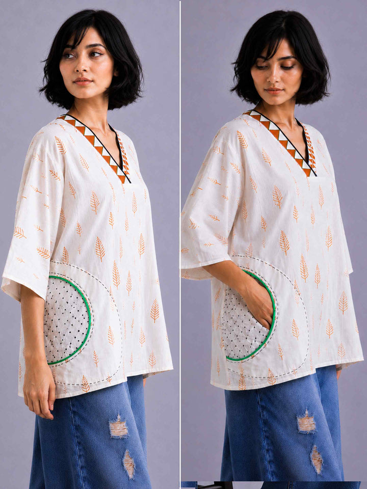 Terracotta Leaf Top