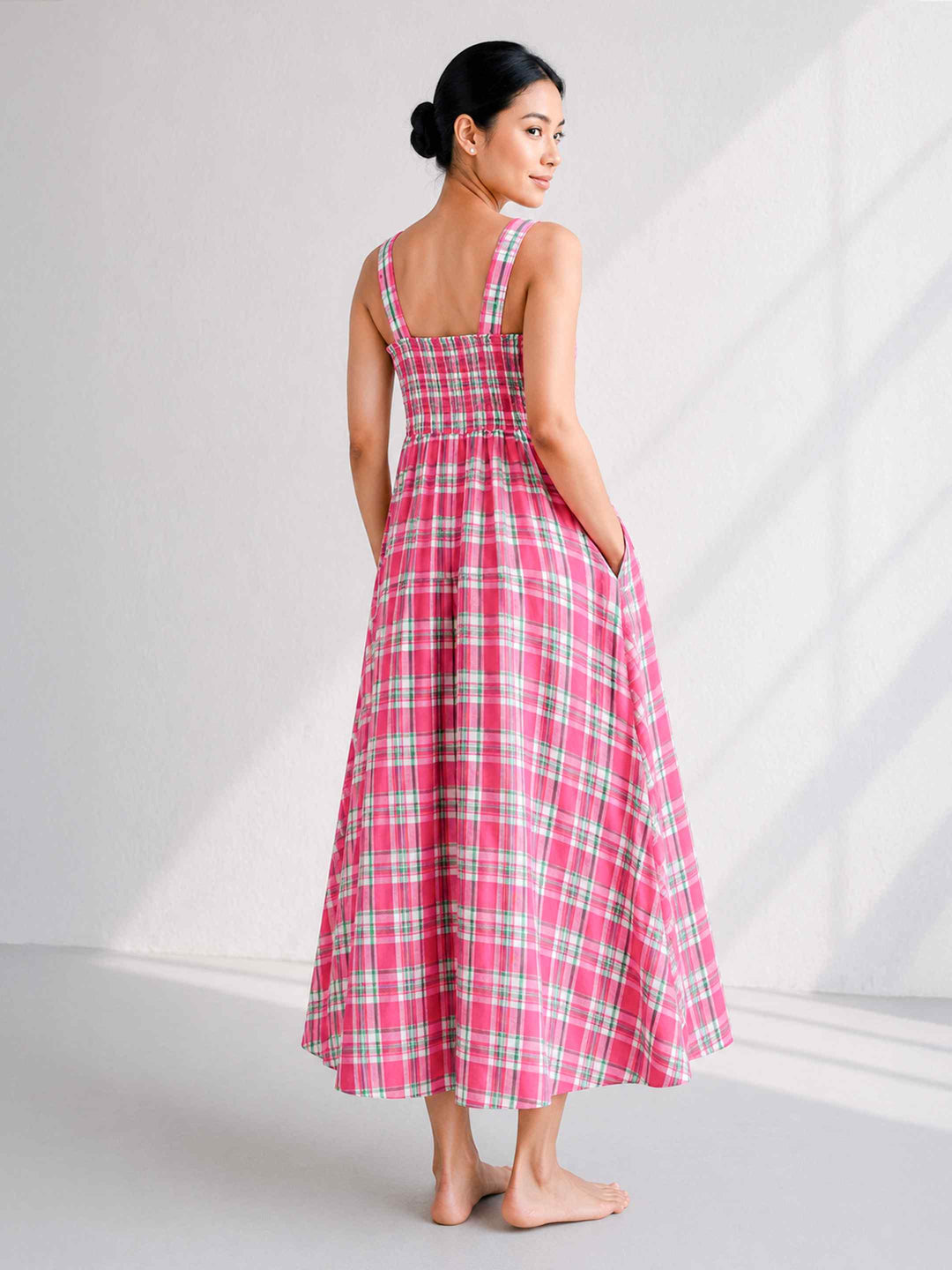 Pink Plaid Dress
