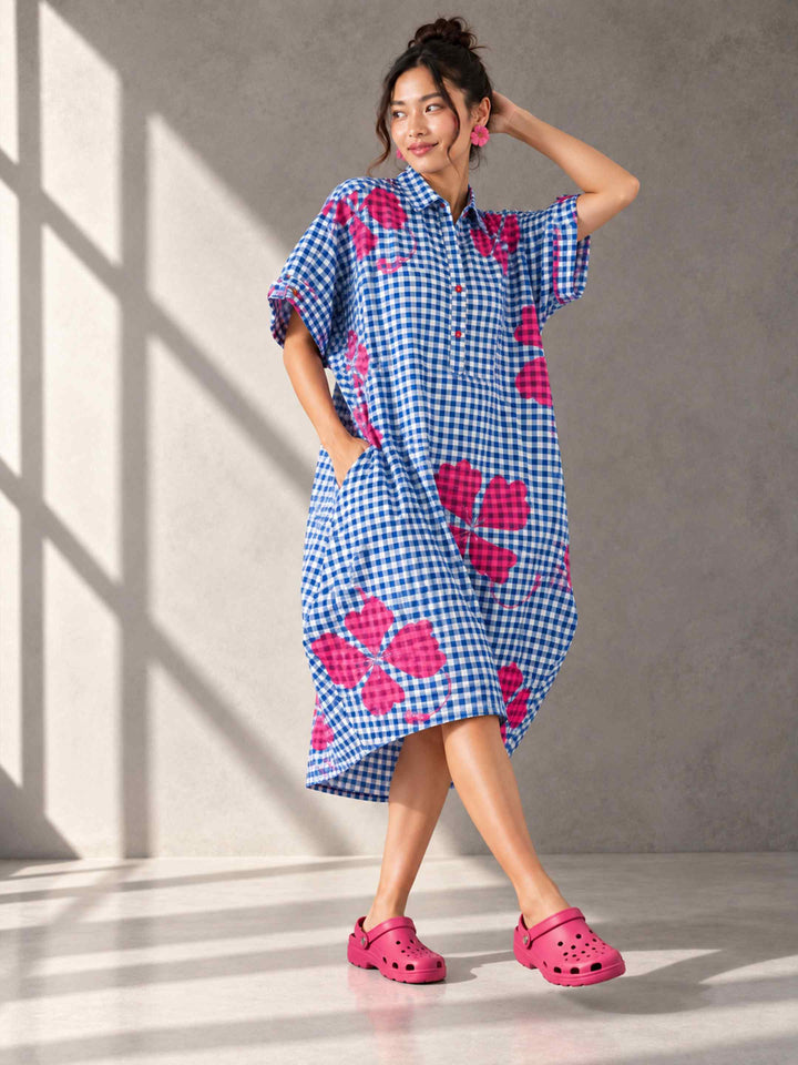 Cocoon Dress - Blueberry Crush