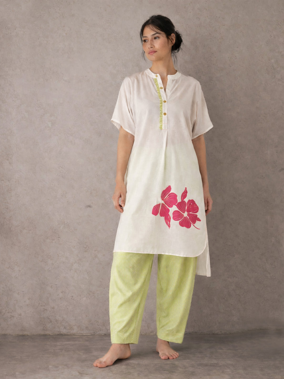 Flora Kurta - White I