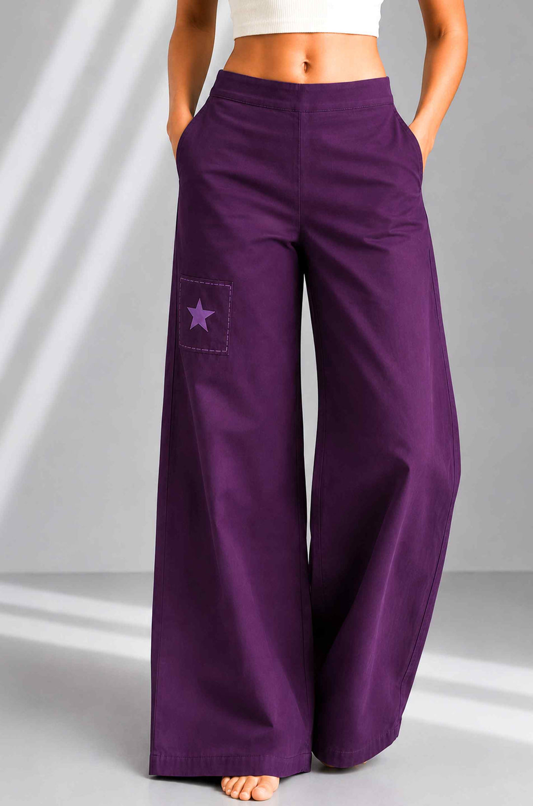 Doodle Pants - Aubergine Star