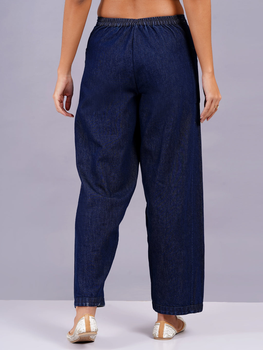 Indigo Blue Straight Fit Denim Pants