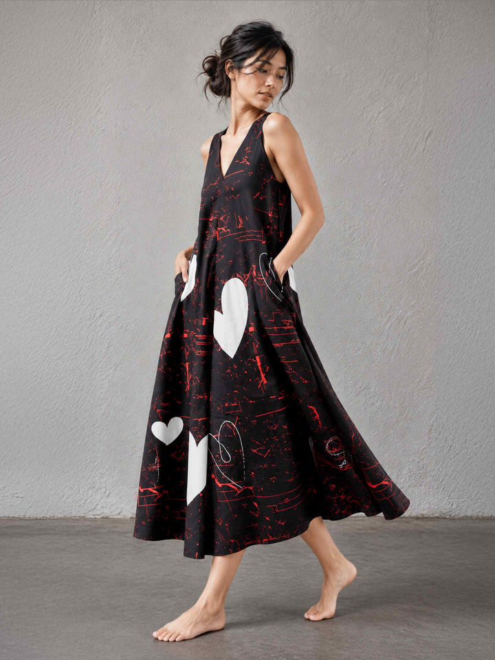 Graphic Hearts Dress