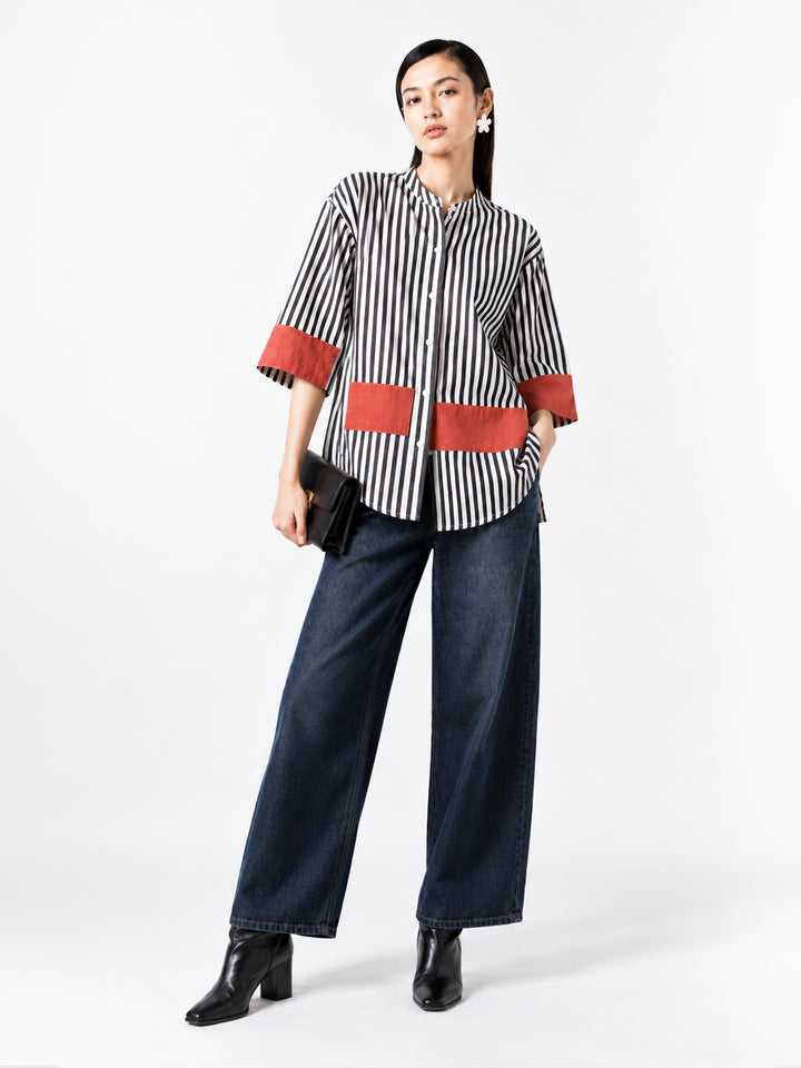 Patchwork Stripe Shirt