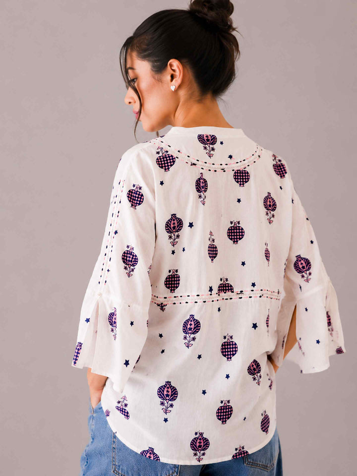 Anardaani Top - Indigo Pink