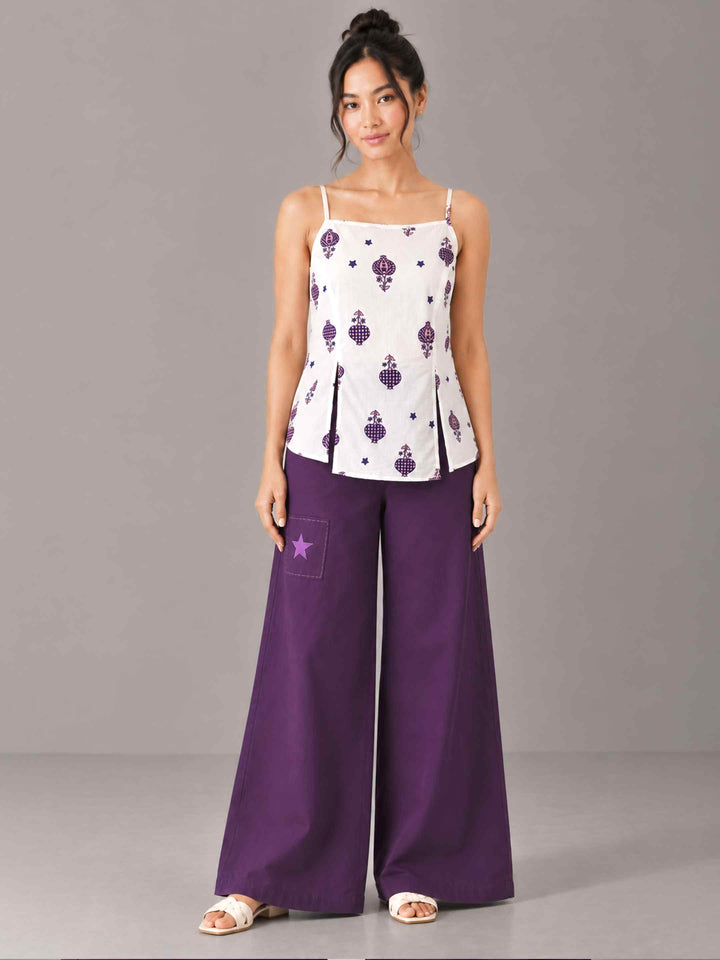 Strap Anaar Top - Indigo Pink