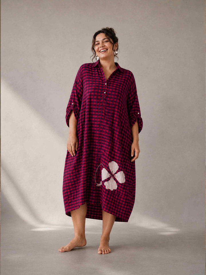 Blackberry Check Dress