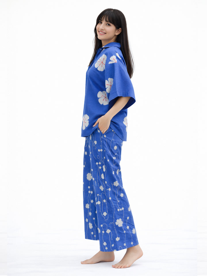 Chanderi Co-Ord Set - Blue
