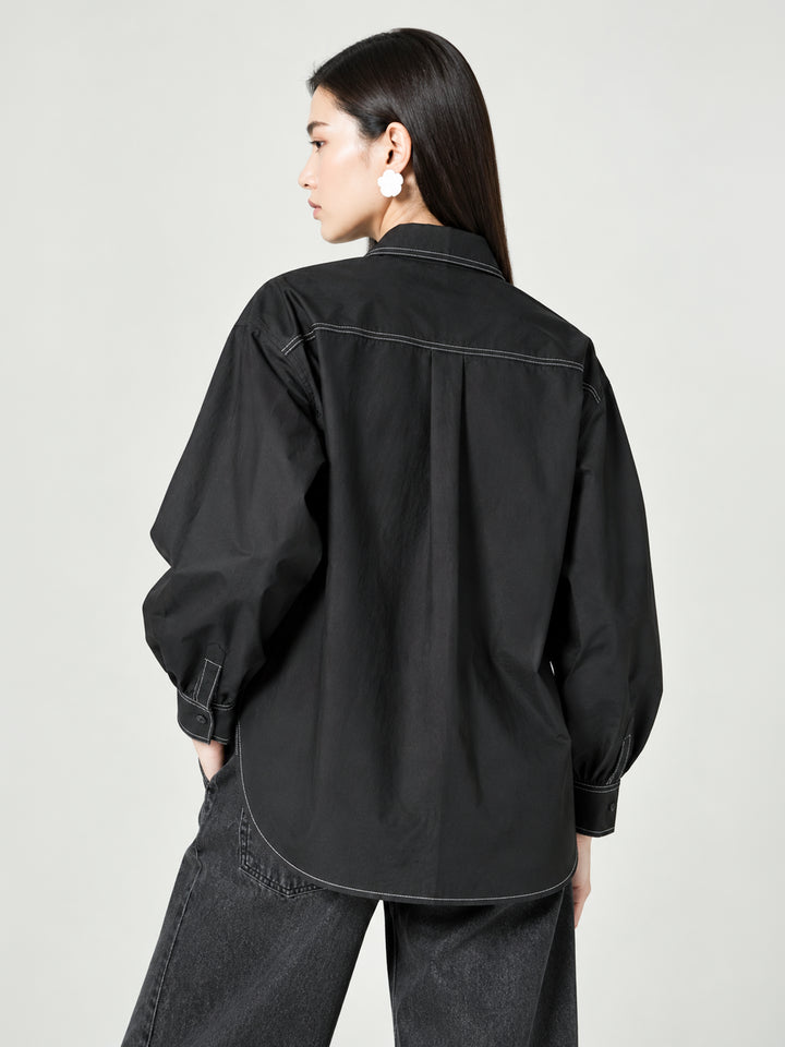 Curved Placket Shirt