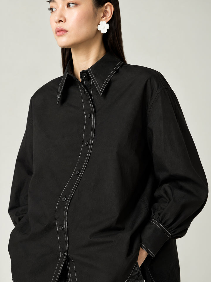 Curved Placket Shirt