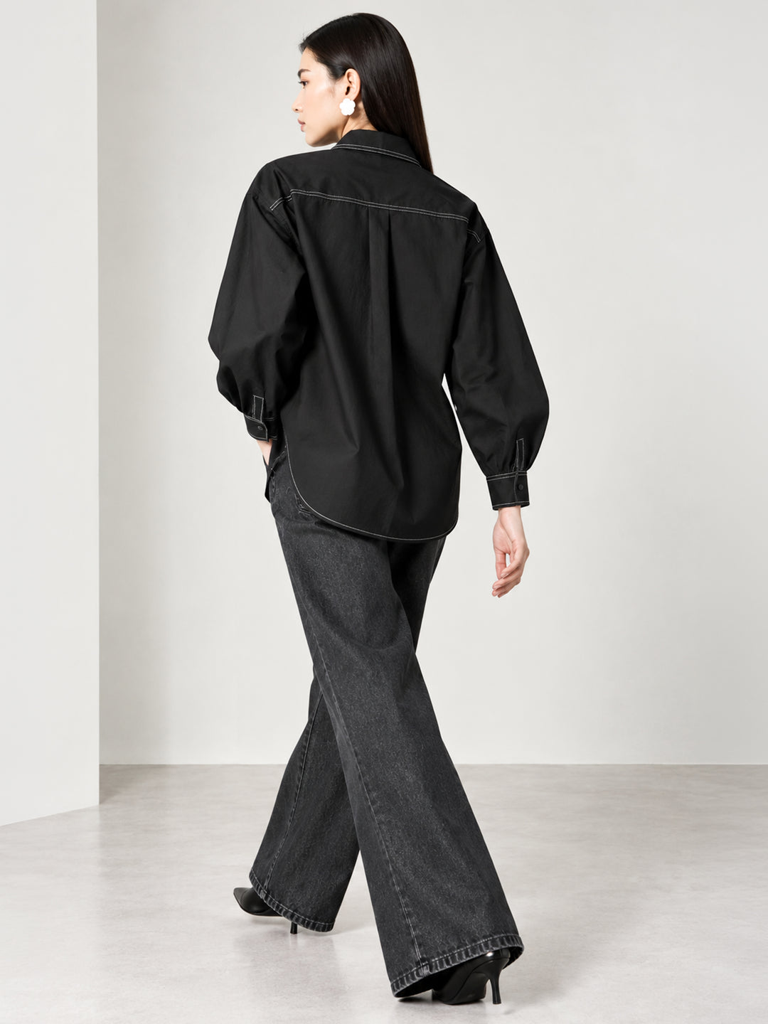 Curved Placket Shirt