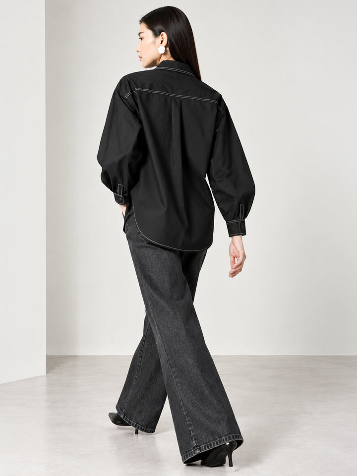 Curved Placket Shirt