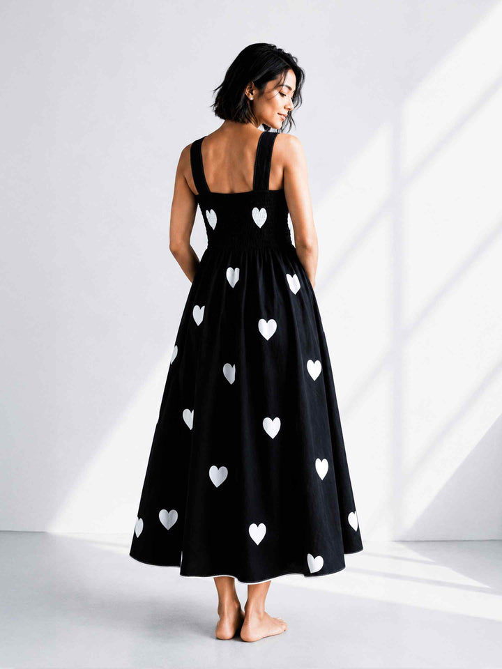 Classic Dress - Black Hearts