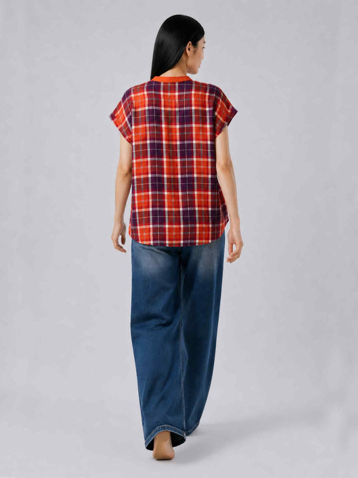 Mulberry Check Top