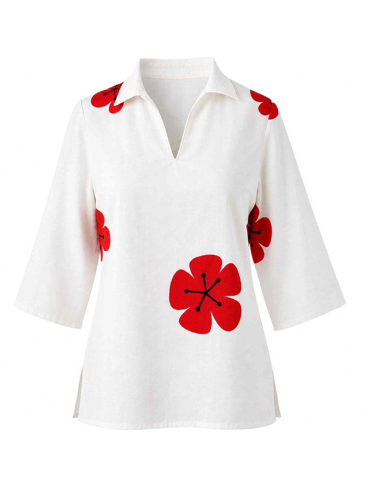 Blush Bloom Kurti - Berry Red