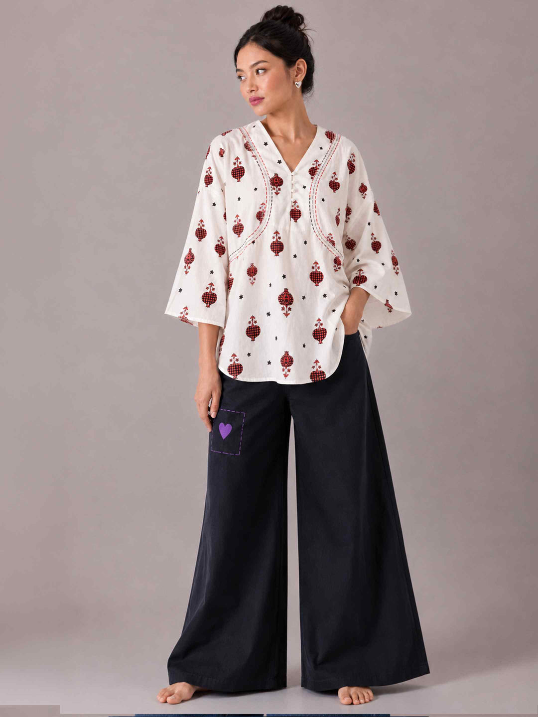 Anardaani Top - Red & Black