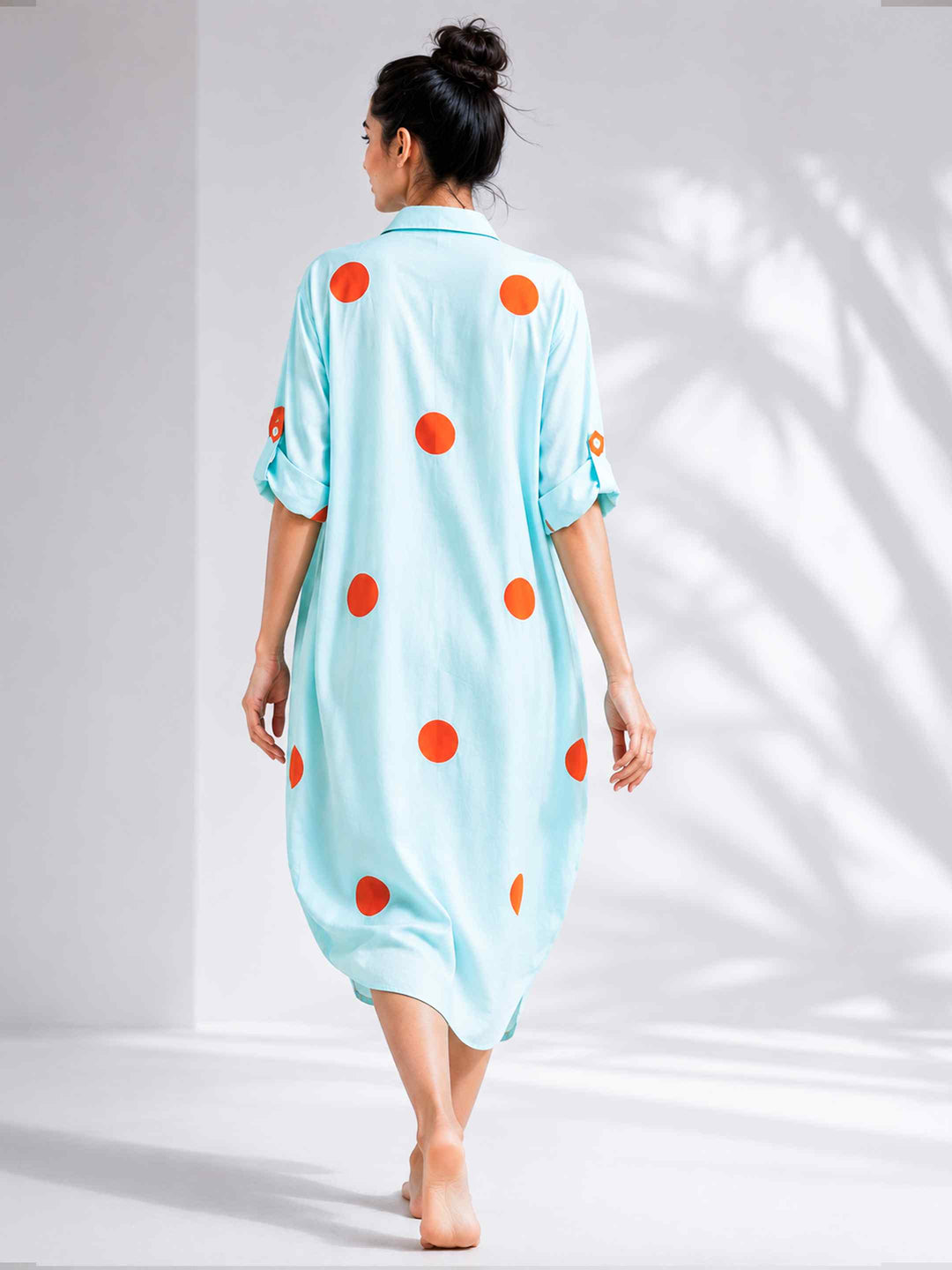 Tangerine Polka Dress