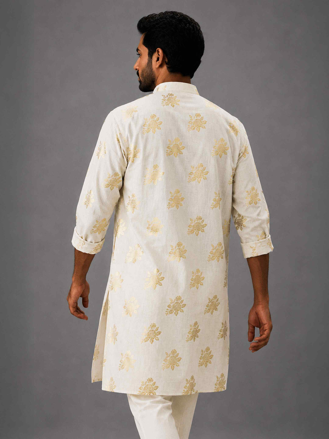 Gold Rose - Jute Silk Kurta
