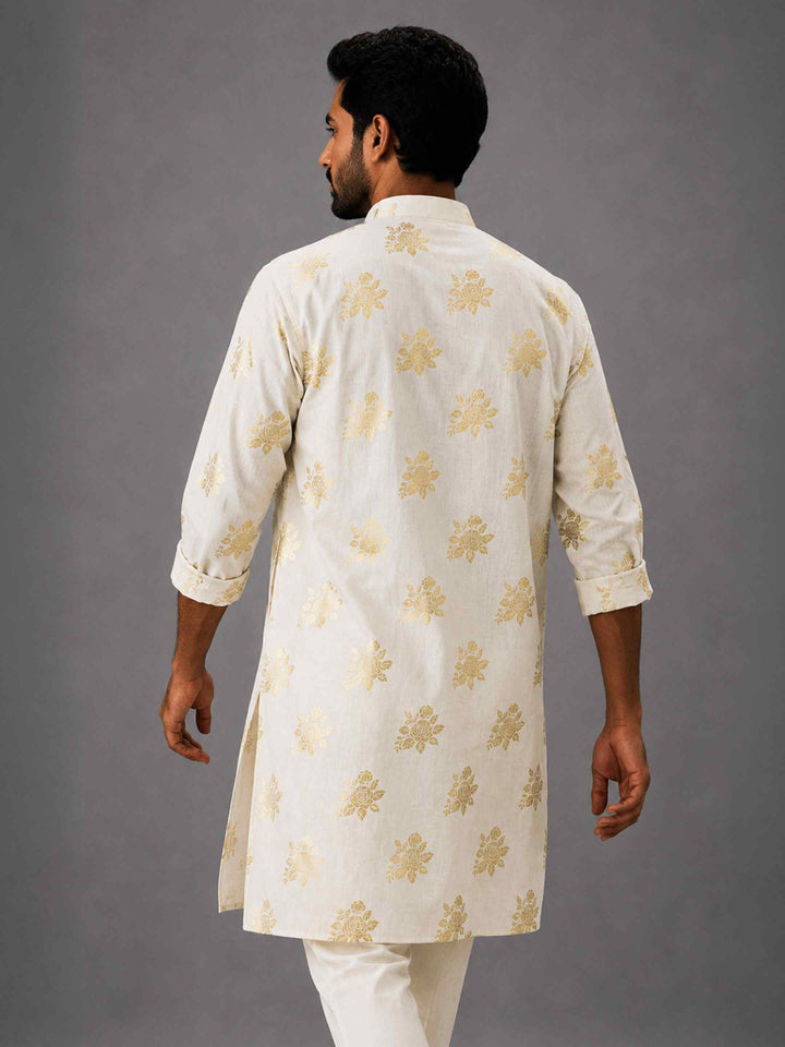 Gold Rose - Jute Silk Kurta