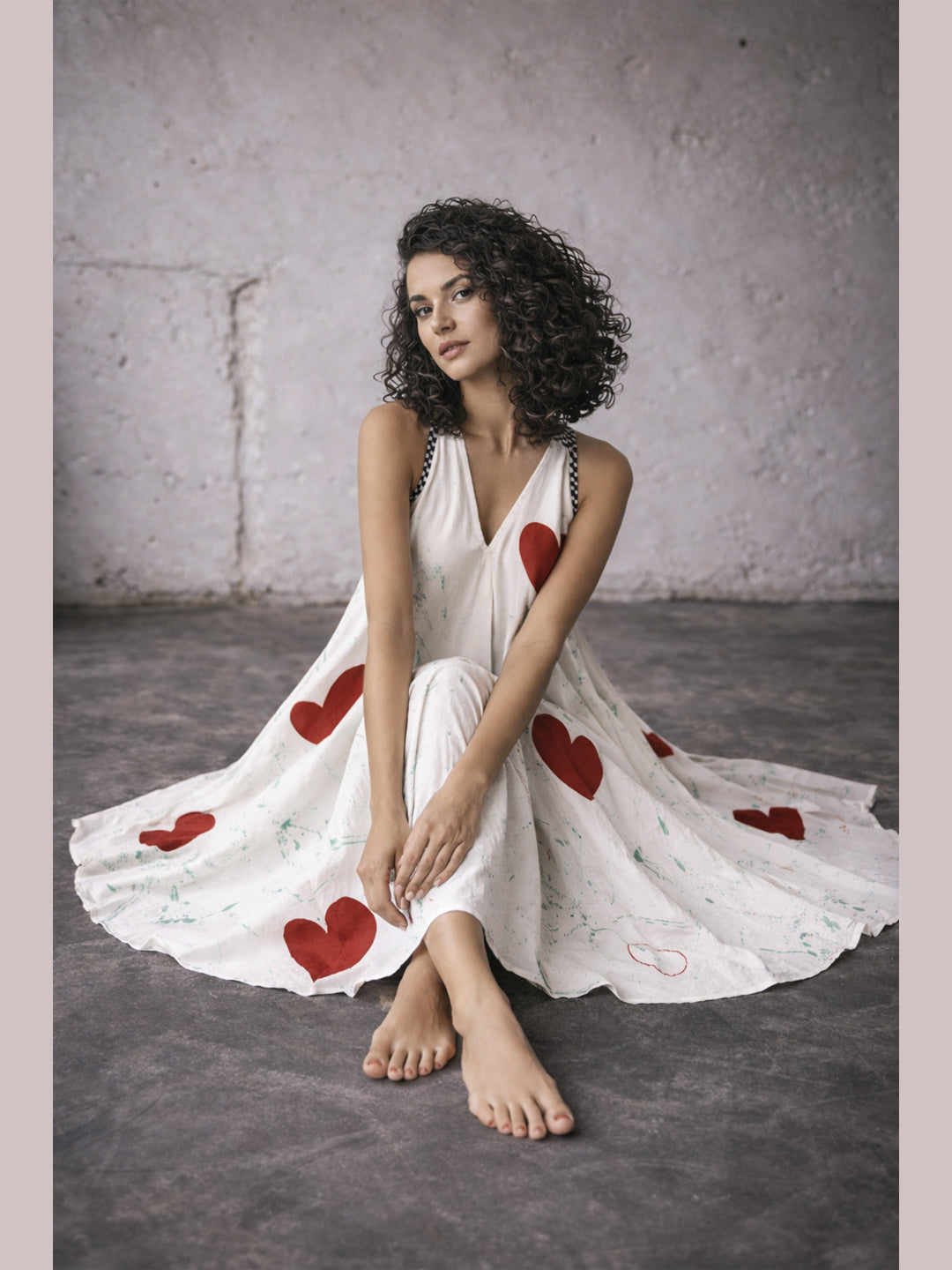 Sora Heart Dress - White.