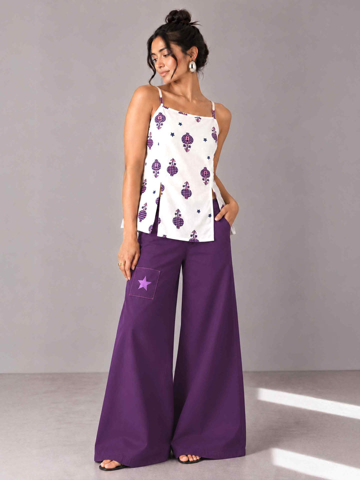 Strap Anaar Top - Indigo Pink