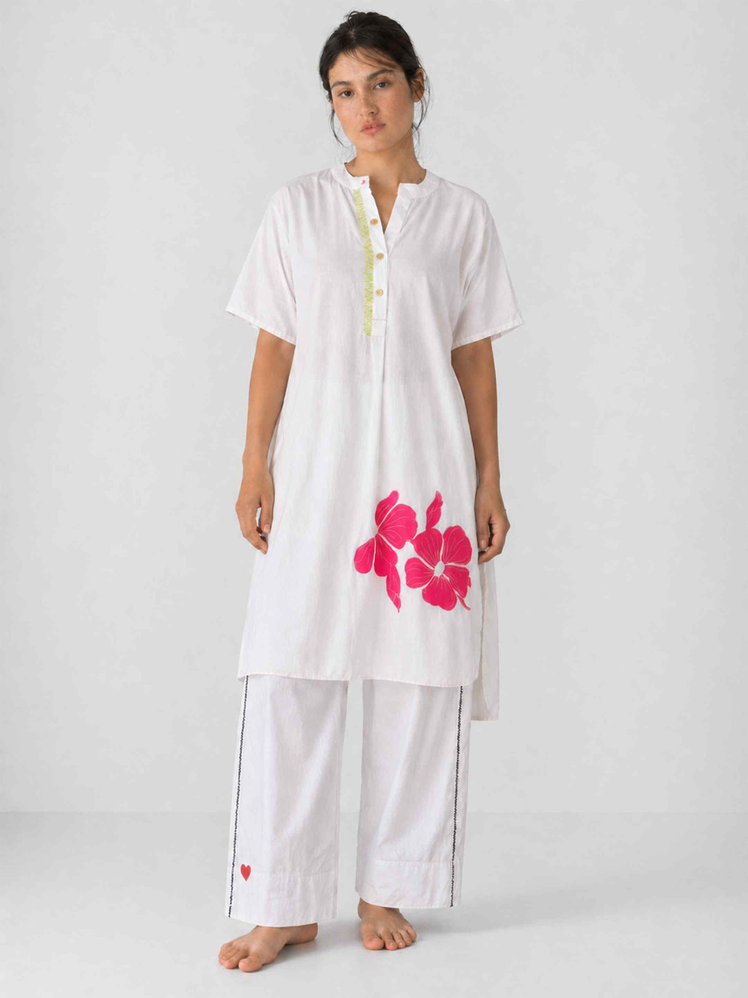 Heart Pants - White