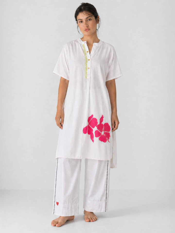 Heart Pants - White