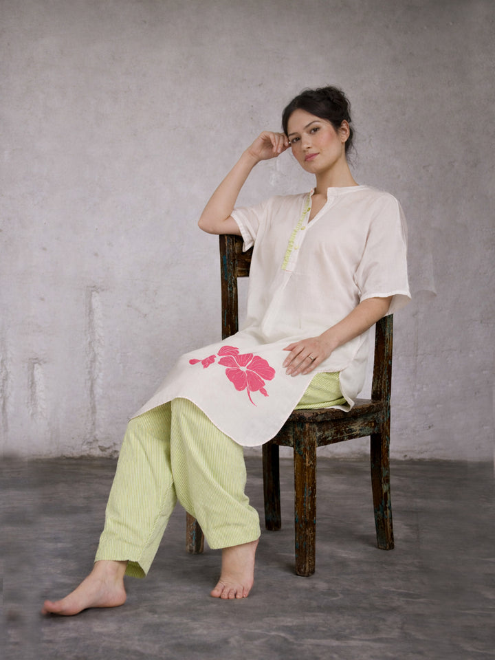 Flora Kurta - White I