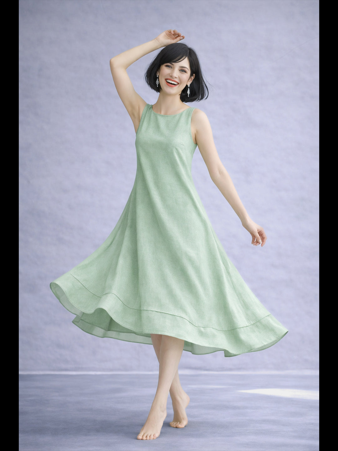 Noir Flow Dress - Green
