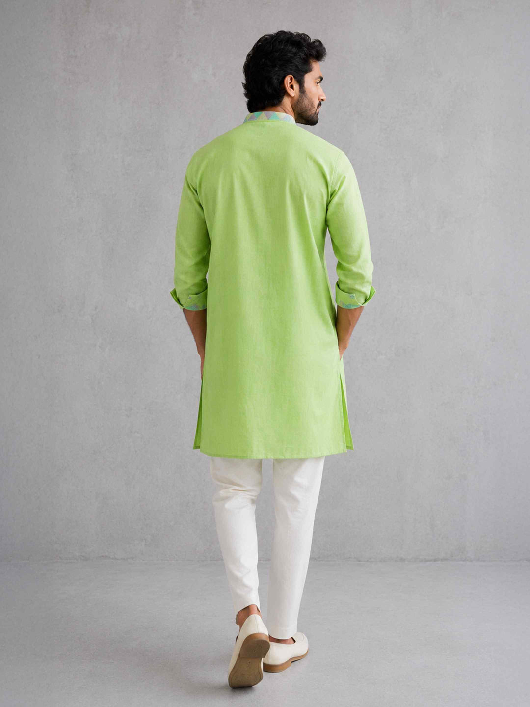 Shivoham Cotton Kurta - Lime