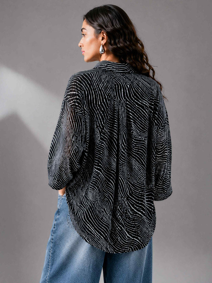 Zebra Ripples Top
