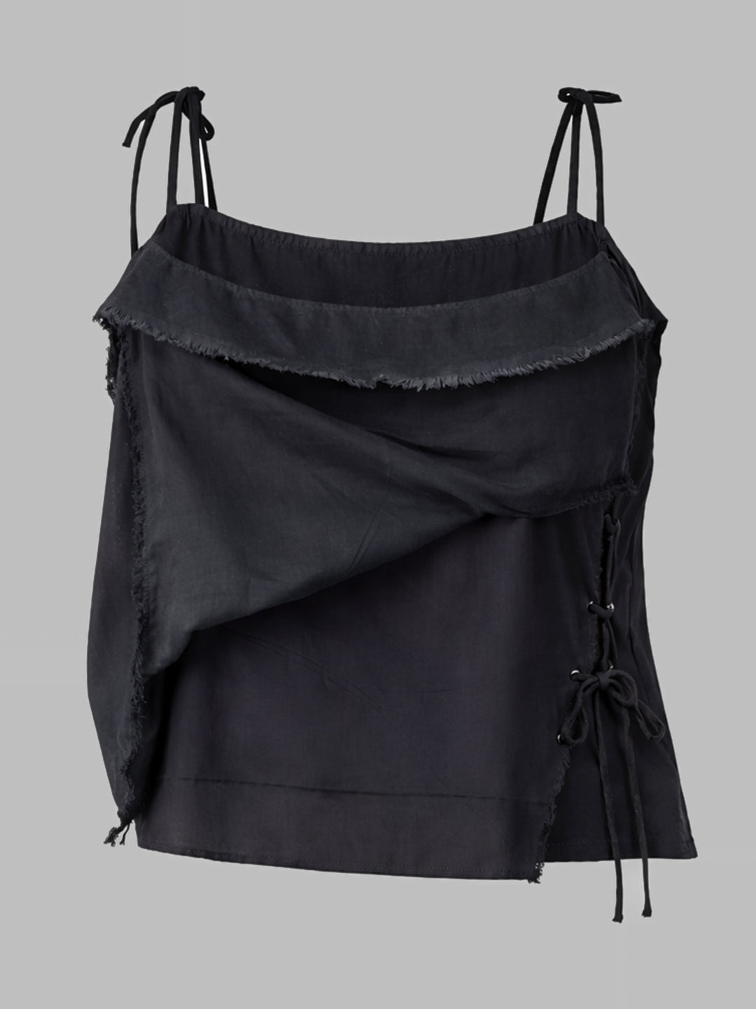 Tie-Up Spagheti Top - Black