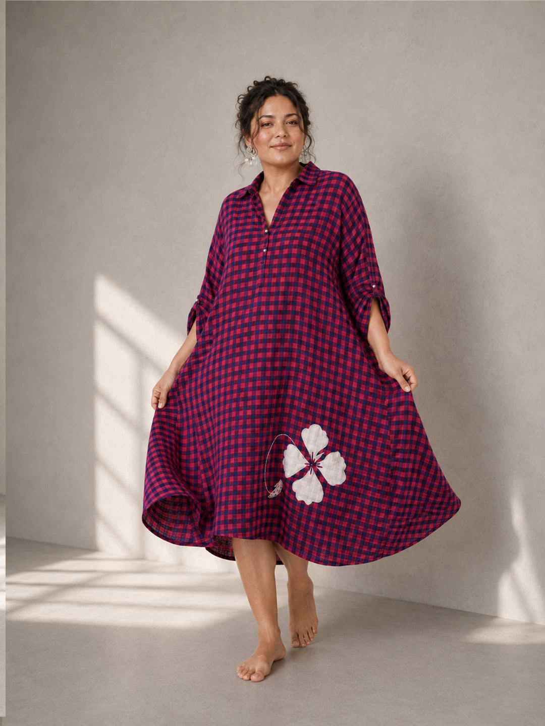 Blackberry Check Dress