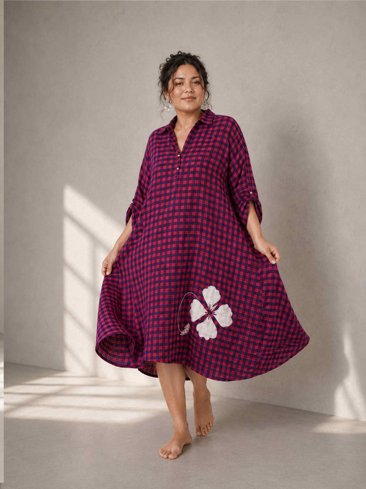 Blackberry Check Dress